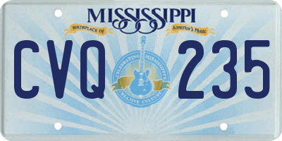 MS license plate CVQ235