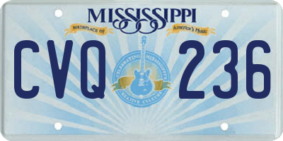 MS license plate CVQ236