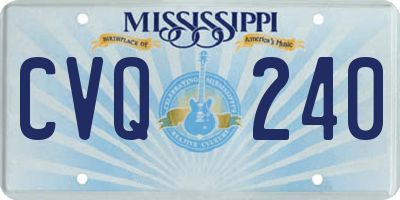 MS license plate CVQ240