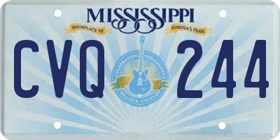 MS license plate CVQ244