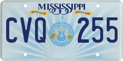 MS license plate CVQ255