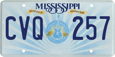 MS license plate CVQ257