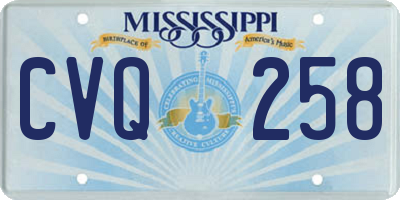 MS license plate CVQ258