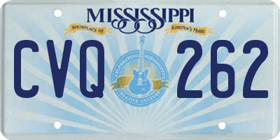 MS license plate CVQ262