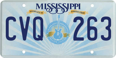 MS license plate CVQ263