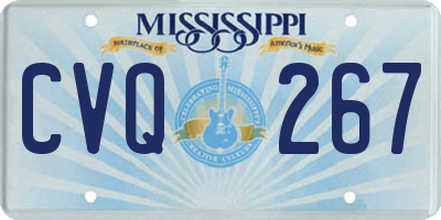 MS license plate CVQ267