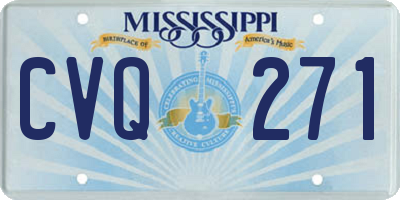 MS license plate CVQ271