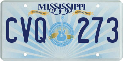 MS license plate CVQ273