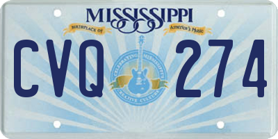 MS license plate CVQ274