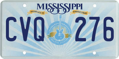 MS license plate CVQ276