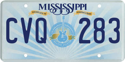 MS license plate CVQ283