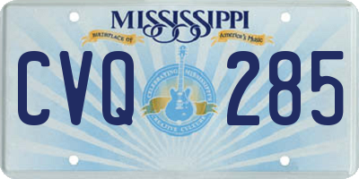 MS license plate CVQ285