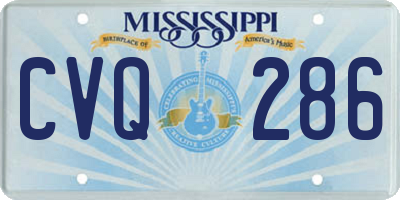 MS license plate CVQ286