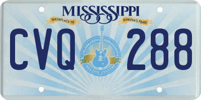 MS license plate CVQ288