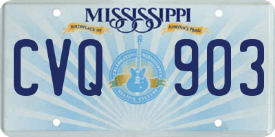 MS license plate CVQ903