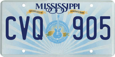 MS license plate CVQ905