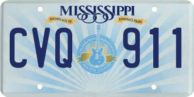MS license plate CVQ911