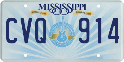 MS license plate CVQ914