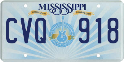 MS license plate CVQ918