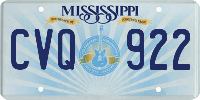MS license plate CVQ922