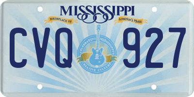 MS license plate CVQ927
