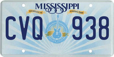 MS license plate CVQ938