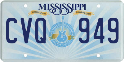 MS license plate CVQ949