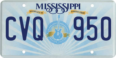 MS license plate CVQ950