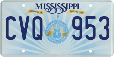 MS license plate CVQ953