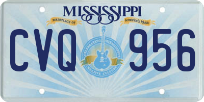 MS license plate CVQ956
