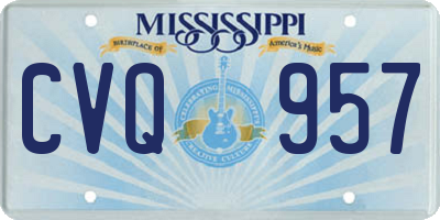 MS license plate CVQ957