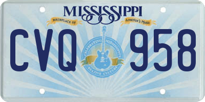 MS license plate CVQ958
