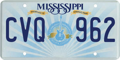 MS license plate CVQ962