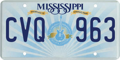MS license plate CVQ963