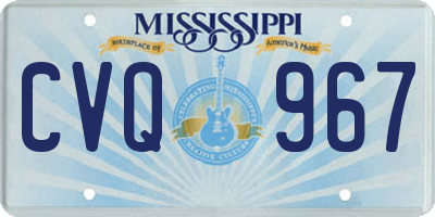 MS license plate CVQ967