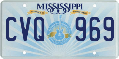 MS license plate CVQ969
