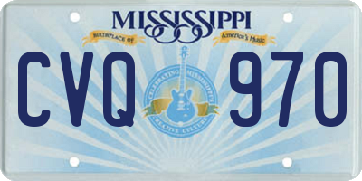 MS license plate CVQ970