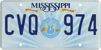 MS license plate CVQ974