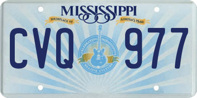 MS license plate CVQ977