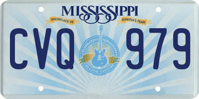 MS license plate CVQ979