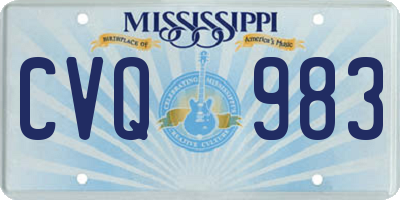 MS license plate CVQ983