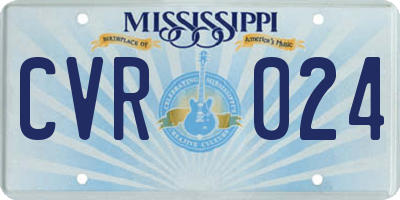 MS license plate CVR024