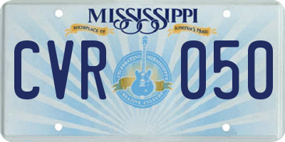 MS license plate CVR050