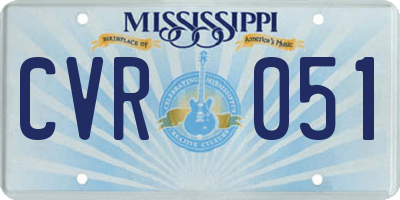 MS license plate CVR051