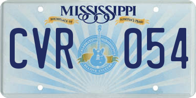 MS license plate CVR054