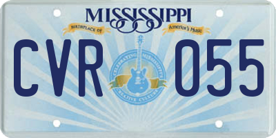 MS license plate CVR055
