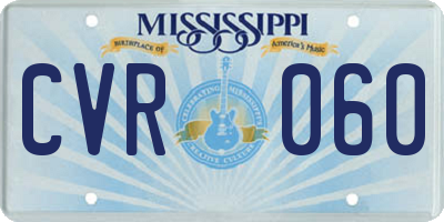 MS license plate CVR060