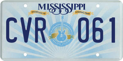 MS license plate CVR061