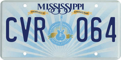 MS license plate CVR064