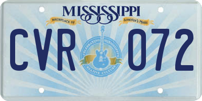 MS license plate CVR072